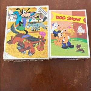 Set of 2 vintage 1980s Disney kids puzzles